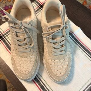 Dolce Vita Women's Beige Knit Sneakers